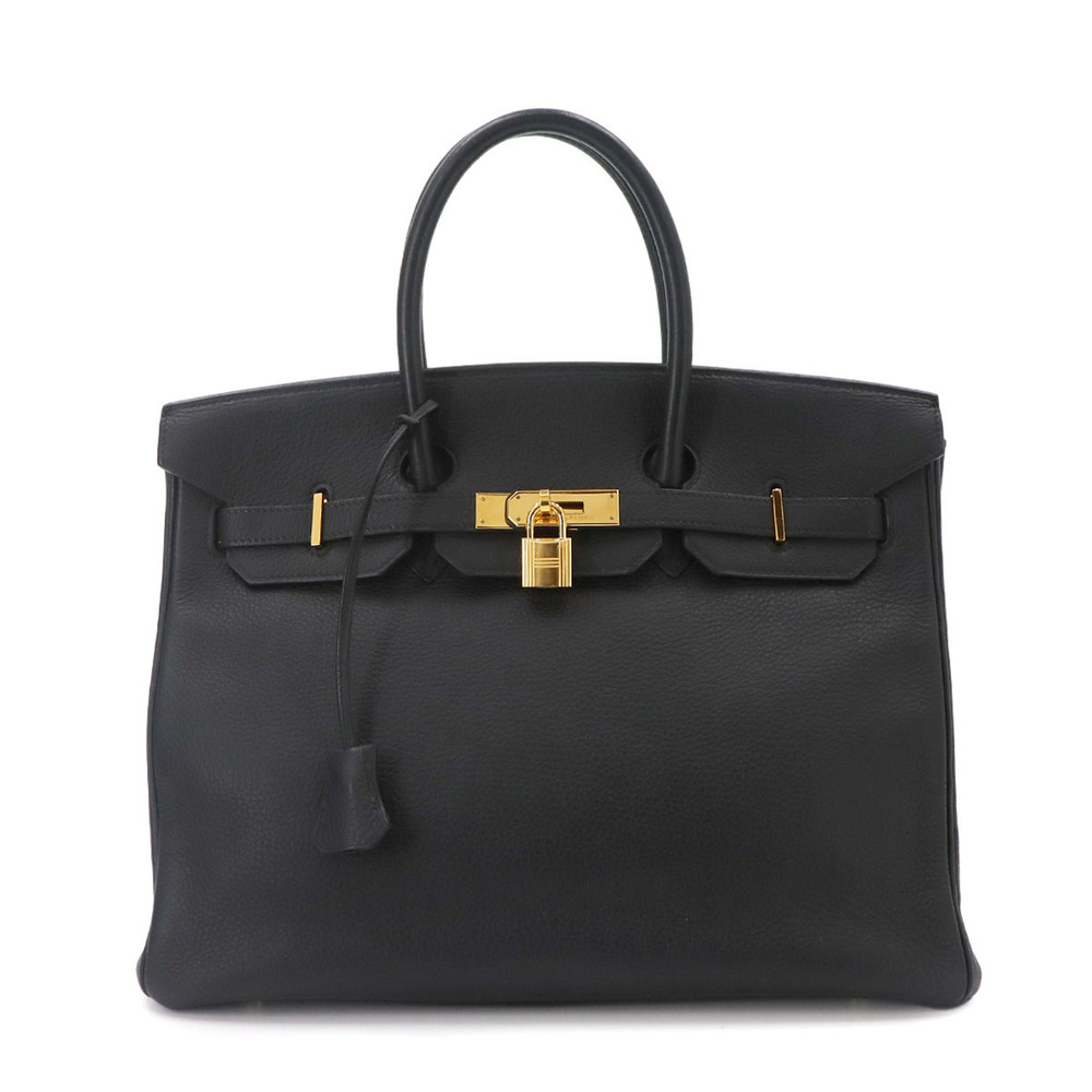 Hermes Birkin 35 Togo Black Handbag □E Stamp Gold Hardware